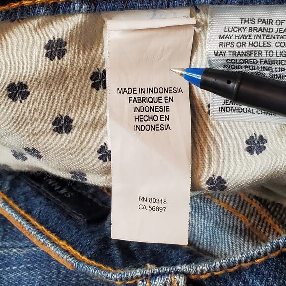 Lucky Brand Womens 12/31 NWT Sienna Tomboy Straight Leg Jean Distressed Blue - Picture 10 of 12